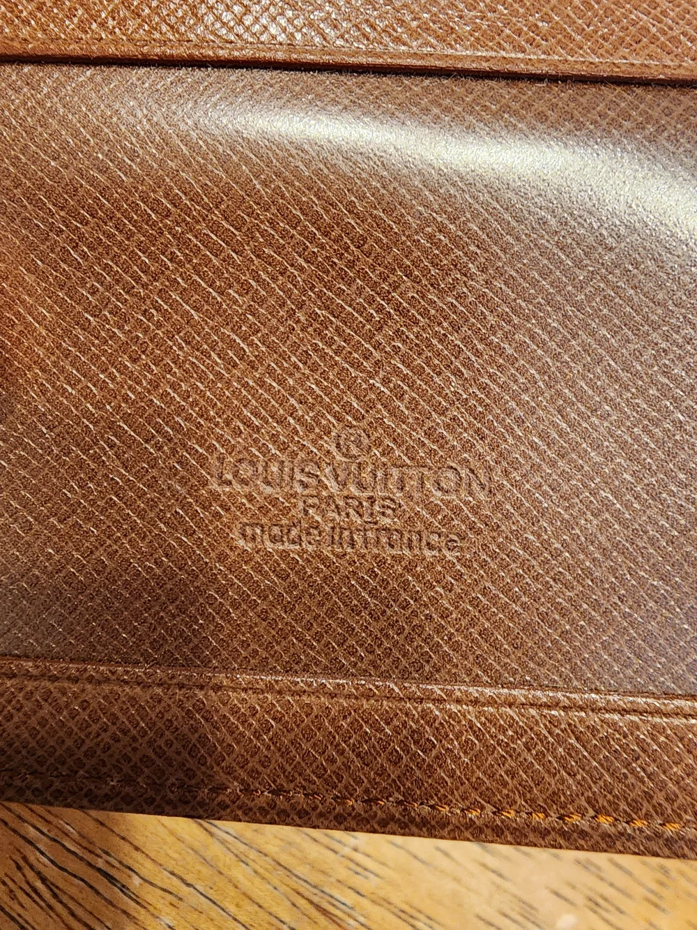 Louis Vuitton Mono Wallet Card Pass Case, designed with a brown monogram canvas